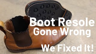 A BAD Resole Job on These Chelsea Boots  We Refurbish Them Correctly [upl. by Ariela]