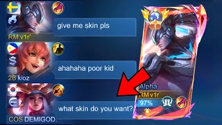 ALPHA “NO SKIN” BUT WORLD COLLECTOR PRANK😂 THEY THINK IM POOR AND NUB 💀 [upl. by Iveel399]