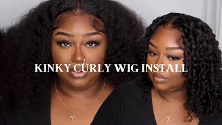 PRE BLEACHED amp PRE PLUCKED  KINKY CURLY WIG  AMAZON WIG [upl. by Tica]