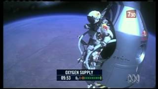 Austrian daredevil breaks sound barrier jumping from space [upl. by Fidellia]