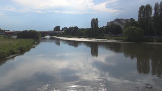 Fair Bridge and Maritsa River Plovdiv Bulgaria Walkaround [upl. by Nealy]