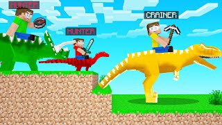 HUNTERS Vs SPEEDRUNNER With DINOSAURS Minecraft [upl. by Crysta365]