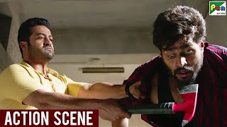 Jr NTRs Revenge  Best Action Scene  Aravind Sametha  Jagapathi Babu  Hindi Dubbed Movie [upl. by Rafaelof140]