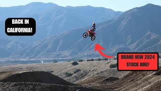 RIDING STOCK 450 ON PEAKY CALIFORNIA SUPERCROSS TRACK RAW [upl. by Tertia]