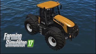 Farming Simulator 17  SWIMMING TRACTOR  IN GOLDCREST VALLEY [upl. by Nmutua935]