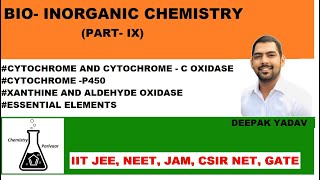 CYTOCHROME  C OXIDASE CYTOCHROME P 450 AND XANTHINE OXIDASE ENZYME BIOINORGANIC PART IX [upl. by Lichter]