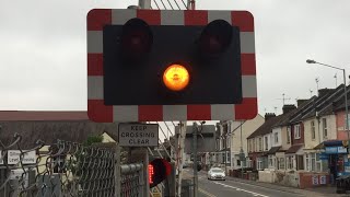 Halogen Lights at Gillingham Level Crossing Kent [upl. by Entirb563]