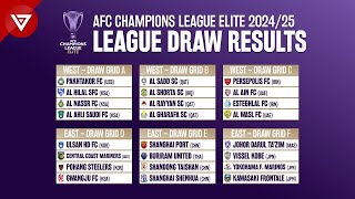 AFC CHAMPIONS LEAGUE ELITE 202425 League Stage Draw Results [upl. by Dusen]