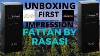 Fattan perfume by rasasi  UNBOXING AND FIRST IMPRESSION  DUBAI [upl. by Tiffani728]