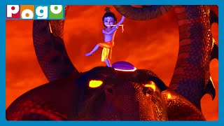 Little Krishna 🪈 Kalia Naag ka sar bana Dance Floor🕺  Full Episode ✨ Cartoon for Kids  POGO [upl. by Nedroj826]