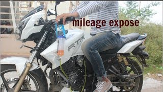 tvs apache rtr180 real mileage test [upl. by Theona]