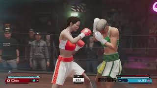 Undisputed lightweight female boxing match KO [upl. by Afatsuom]