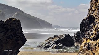 Relaxing Beautiful Scenery and Sounds of Cornwall  Beautiful Dramatic Beach [upl. by Canute]