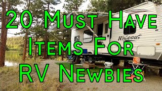 New To Camping amp RVing 20 Must Have Items For RV NewbiesNew RV Owners [upl. by Brockwell308]