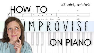 How to Improvise on Piano using a lead sheet 🎶 melody and chords [upl. by Devol712]