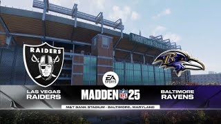 Las Vegas Raiders vs Baltimore Ravens  WK2 2024  Madden NFL 25  BigCats Corner [upl. by Timms]