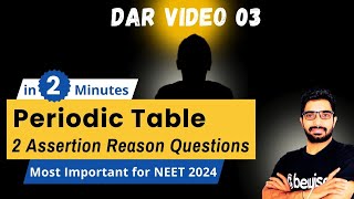 Periodic Table  2 Important Assertion Reason Questions for NEET 2024 by Sunil Sir  DAR 03 [upl. by Namajneb297]