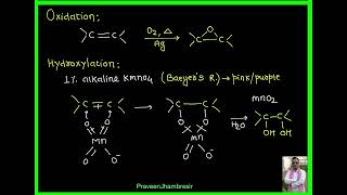 9 AlkeneBromine waterOxidationHydroxylation [upl. by Eidok]