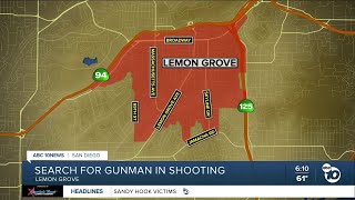 Gunman sought in Lemon Grove shooting that wounded 3 [upl. by Dabbs]