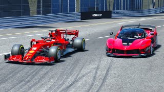 Ferrari F1 2020 vs Ferrari FXX K EVO at Monaco [upl. by Alaaj]