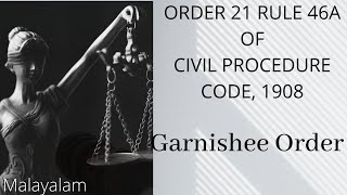 Garnishee Order Under Civil Procedure Code1908  Order 21 Rule 46A of Civil Procedure Code1908 [upl. by Reywas]