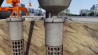 Pile Foundation for Bridge Construction [upl. by Lipfert]