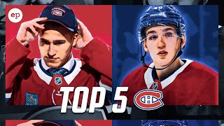 Montreal Canadiens Top 5 NHL Prospects [upl. by Ahtikal994]