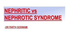 Nephritic vs Nephrotic Syndrome [upl. by Fillbert]