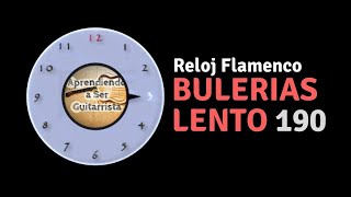 Metrónomo Flamenco Compás Bulerías Lento  190 [upl. by Aerb]