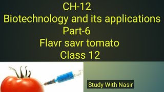 Flavr savr tomato CH12 biotechnology and its applications Class12 [upl. by Welby]