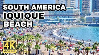 WALK 4K at Beautiful Beach of South America Chile Iquique [upl. by Broadbent]