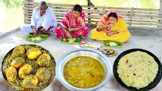 আজ পালংশাক দিয়ে এমন ডিম রান্না করলাম সবাই চেটেপুটে খেয়ে নিলো সাথে মুলোর ডাল আর আলু ভর্তাegg curry [upl. by Eanod]