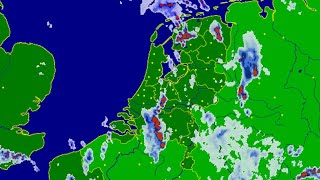 Buienradar timelapse onweer  19 amp 20 juli 2017  Enkele zware onweersbuien [upl. by Norre]