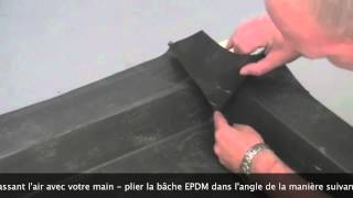 Réalisation dun angle en bâche EPDM sans couper présenté par DGMA [upl. by Raffin30]