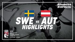 Game Highlights Sweden vs Austria May 9 2018  IIHFWorlds 2018 [upl. by Mixam83]