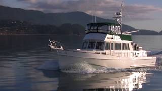 Overtaking a Grand Banks Yacht 42 Classic on a buttery Bellingham bay [upl. by Eirffej256]