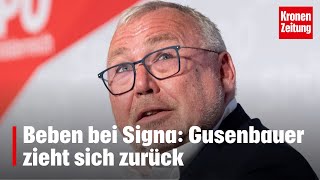 Beben bei Signa Gusenbauer zieht sich zurück  kronetv NEWS [upl. by Lavoie785]