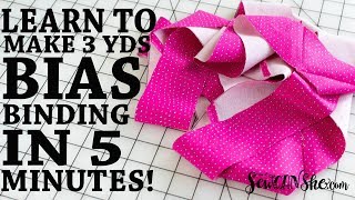 DIY Continuous Bias Binding  Super Fast Sewing Tutorial [upl. by Noivad]