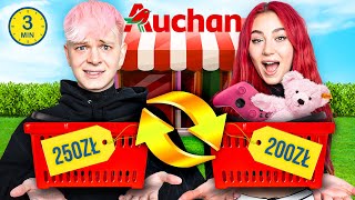 ZAMIANA KOSZYKAMI 😱  AUCHAN  Dominik Rupiński amp Lena Moonlight [upl. by Agon]