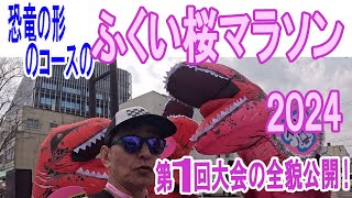 ふくい桜マラソン2024：第一回大会の全貌公開！コースは恐竜の形！？ [upl. by Duwe]