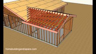 How To Attach Home Addition Roof Framing To Existing Sloping Roof [upl. by Peirsen486]