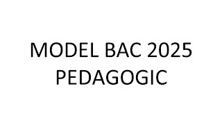 Model bac matematica 2025 pedagogic [upl. by Melvena]