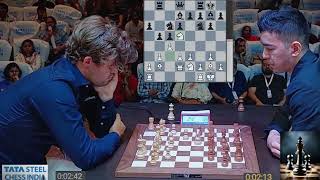 Powerful chess from Magnus  Magnus Carlsen v Nodirbek Abdusattorov  Tata Steel Chess India Blitz [upl. by Whittemore]