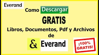 COMO DESCARGAR LIBROS DE EVERAND fácil y rápido [upl. by Uwkuhceki]