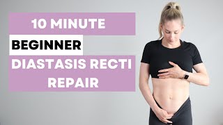 Diastasis Recti Repair Workout  BEGINNER  heal  strengthen your core postpartum [upl. by Nicole]