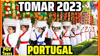 Festival of the quotTabuleirosquot Trays 2023 in Tomar Portugal [upl. by Ushijima]