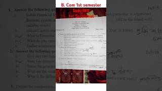 Sessional exam papers B Com 1st sessional exam B Com 1st sessional exam paper Sessional paper [upl. by Malca]