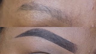 THE BEST BROW TUTORIAL OILY SPARSE BROWS BEGINNER FRIENDLY [upl. by Nnalyrehs]