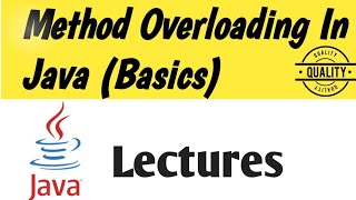 Method Overloading In Java  Java Lectures [upl. by Nava]