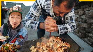 Stone Sandwich in the Mountain Village 🇦🇿 Azerbaijan Unseen Street Food [upl. by Shandra]